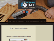 Tablet Screenshot of 1callairductcleaning.com